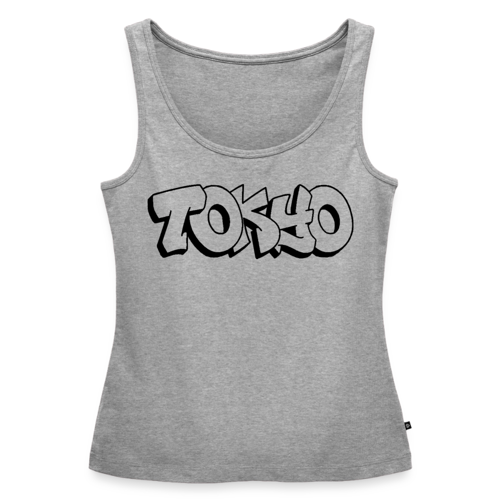 Tanktop Ladies Japan Graffiti "Tokyo Plain" - Grau meliert