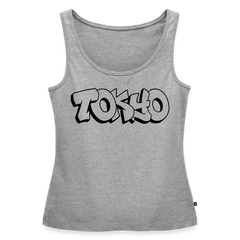 Tanktop Ladies Japan Graffiti "Tokyo Plain" - Grau meliert