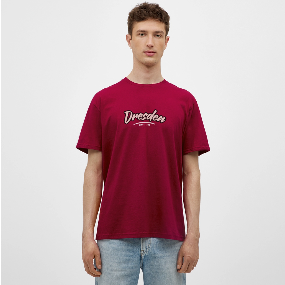 T-Shirt Dresden "Graffiti Tag White" - Ziegelrot