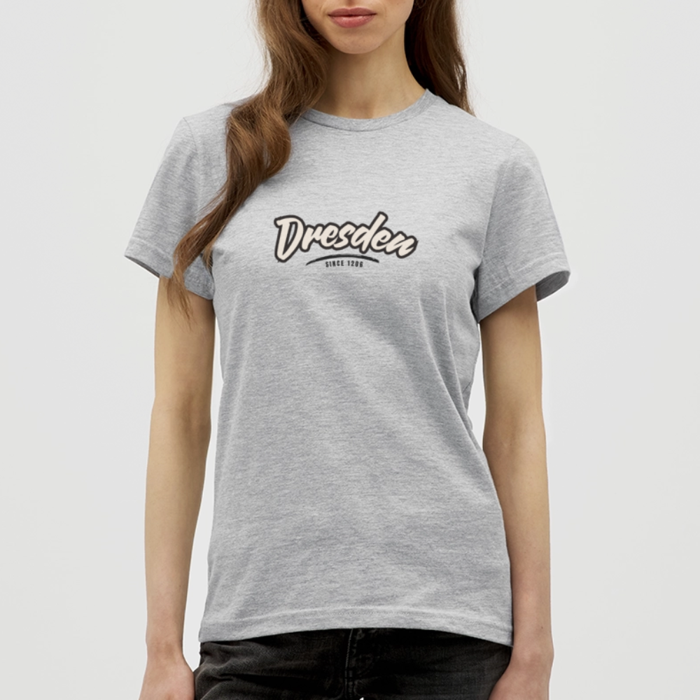 T-Shirt Ladies Dresden "Graffiti Tag" - Grau meliert