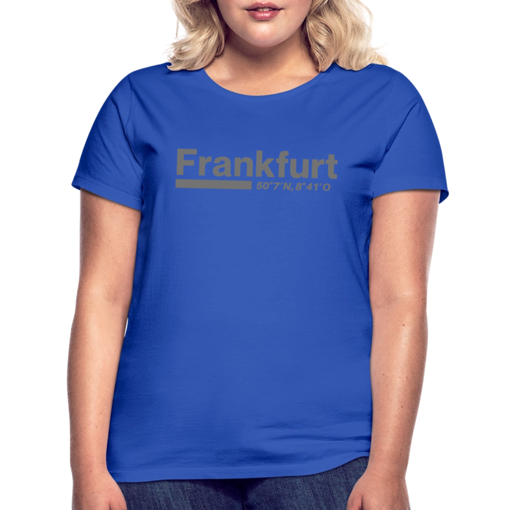 T-Shirt Ladies Frankfurt (Main) "Bold GPS" - Royalblau