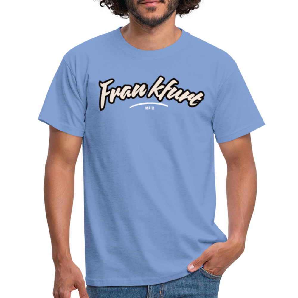 T-Shirt Frankfurt (Main) "Graffiti Tag White" - carolina blue