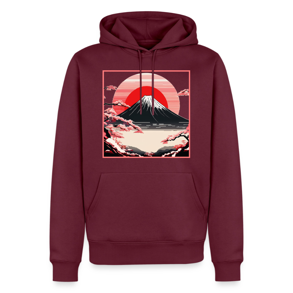 Hoodie Japan "Fuji" - Burgunderrot