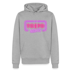 Hoodie Japan "Tokyo Nights" - Grau meliert