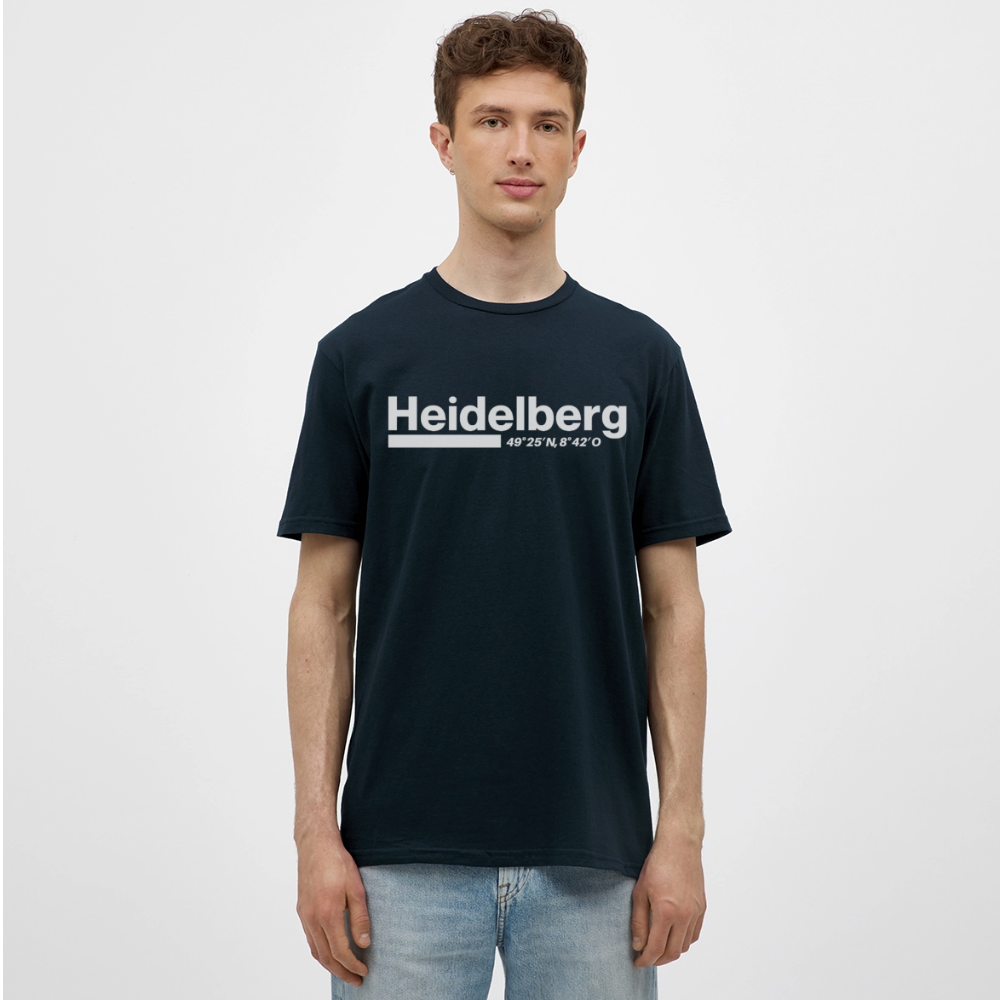 T-Shirt Heidelberg "Bold GPS White" - Navy