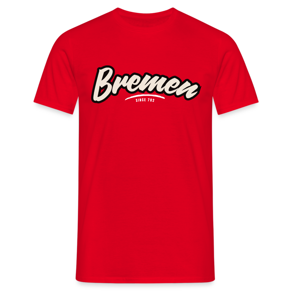 T-Shirt Bremen "Graffiti Tag White" - Rot