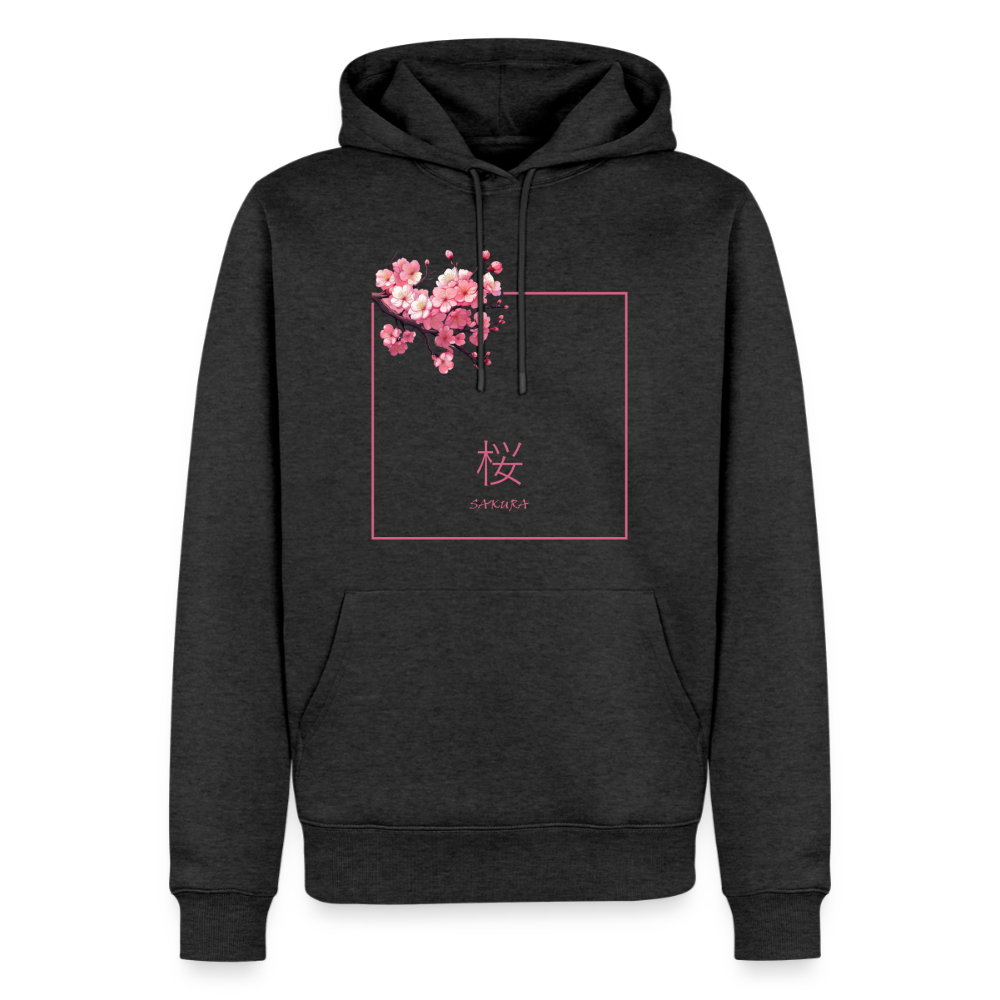 Hoodie Japan "Sakura" - Anthrazit meliert