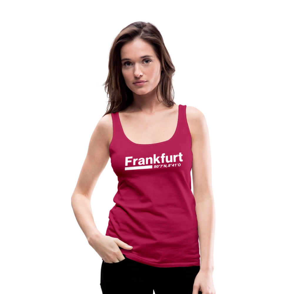 Tanktop Ladies Frankfurt (Main) "Bold GPS White" - dunkles Pink