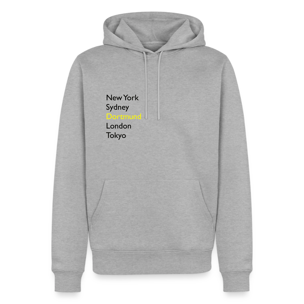 Hoodie Dortmund "Metropolen" Dark Edition - Grau meliert