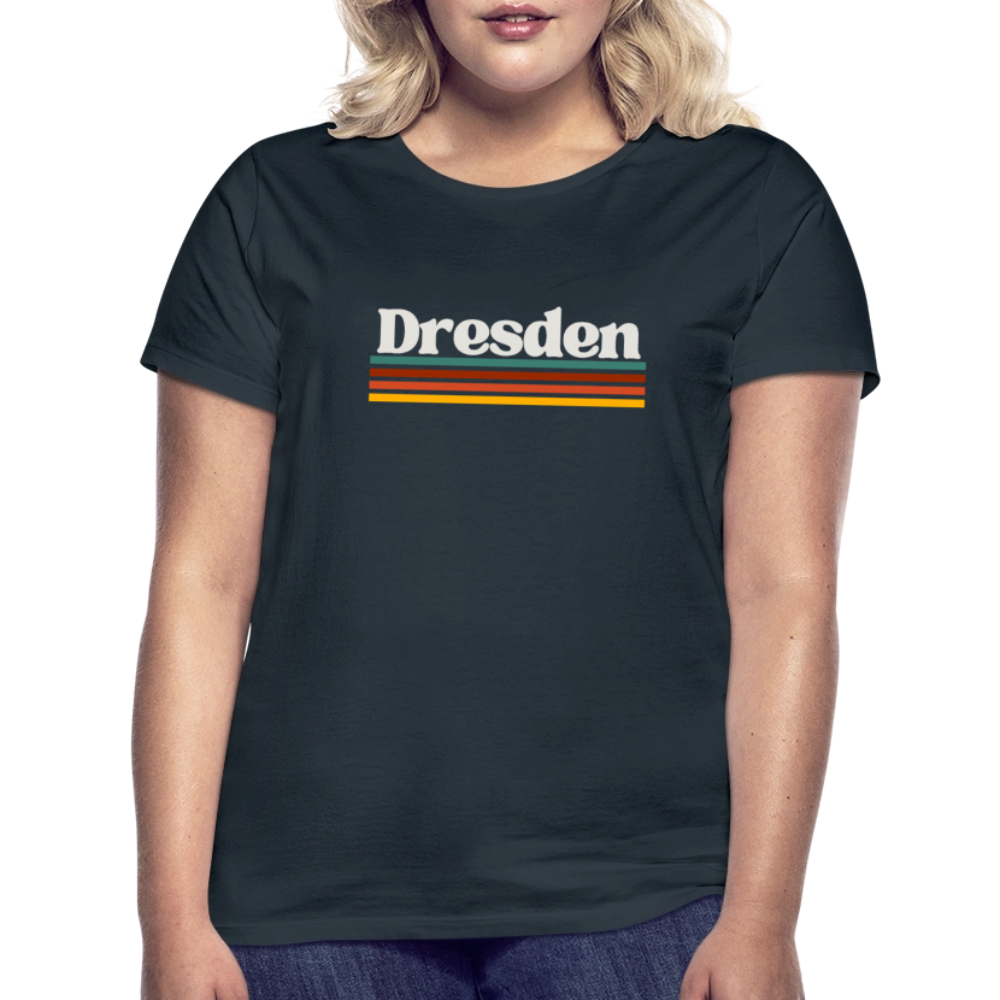 T-Shirt Ladies Dresden "Retro" - Navy