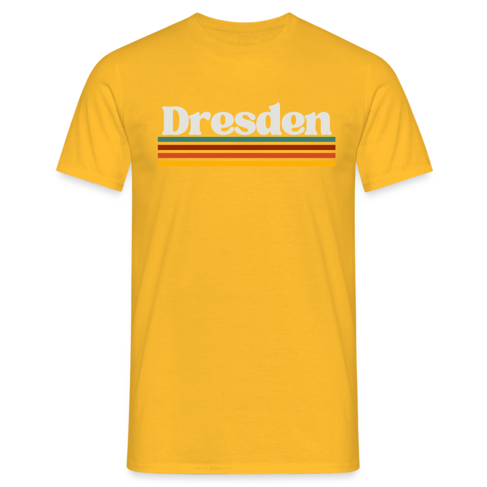 T-Shirt Dresden "Retro" - Gelb