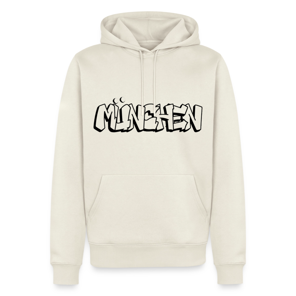 Hoodie München "Graffiti" Dark Edition - Naturweiß