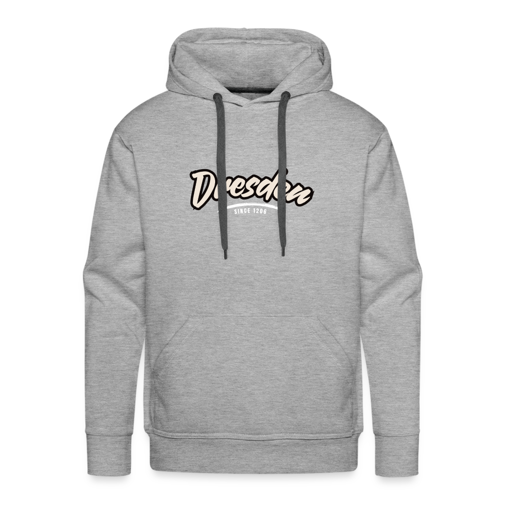 Hoodie Dresden "Graffiti Tag White" - Grau meliert