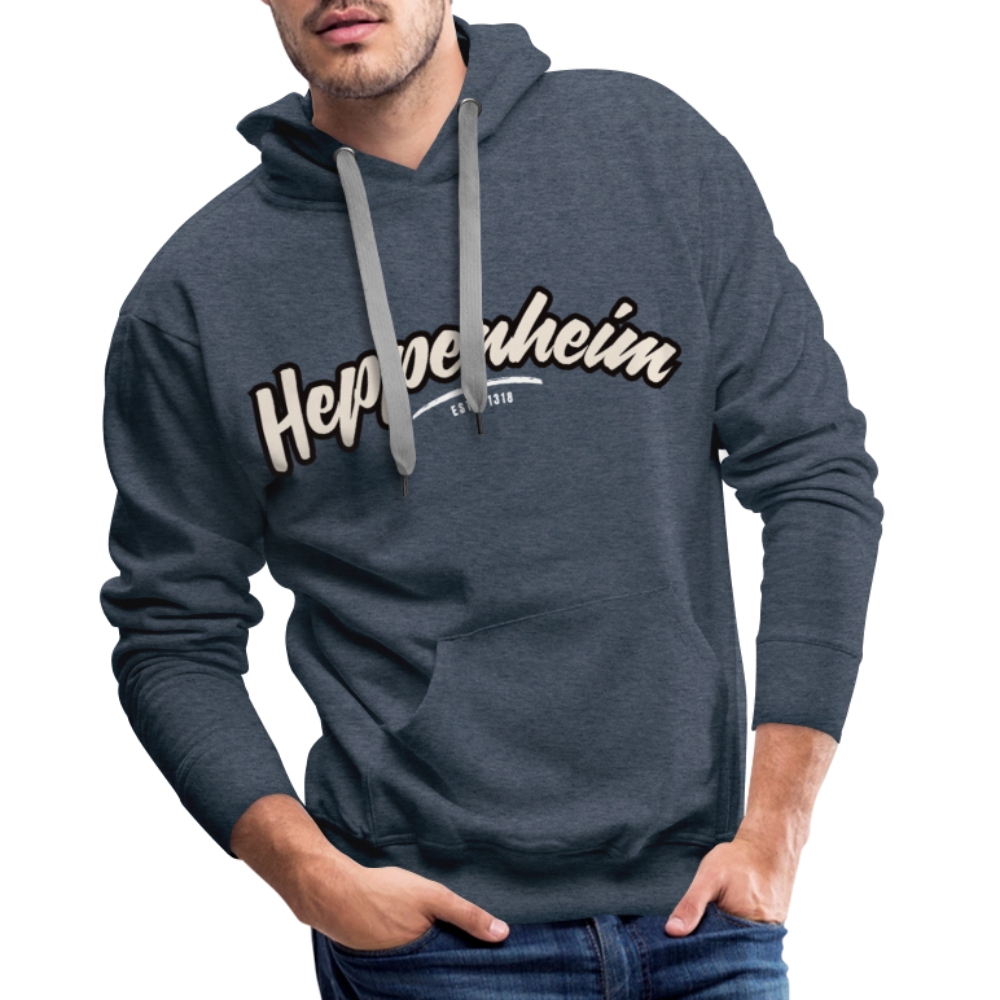 Hoodie Heppenheim "Graffiti Tag White" - Jeansblau