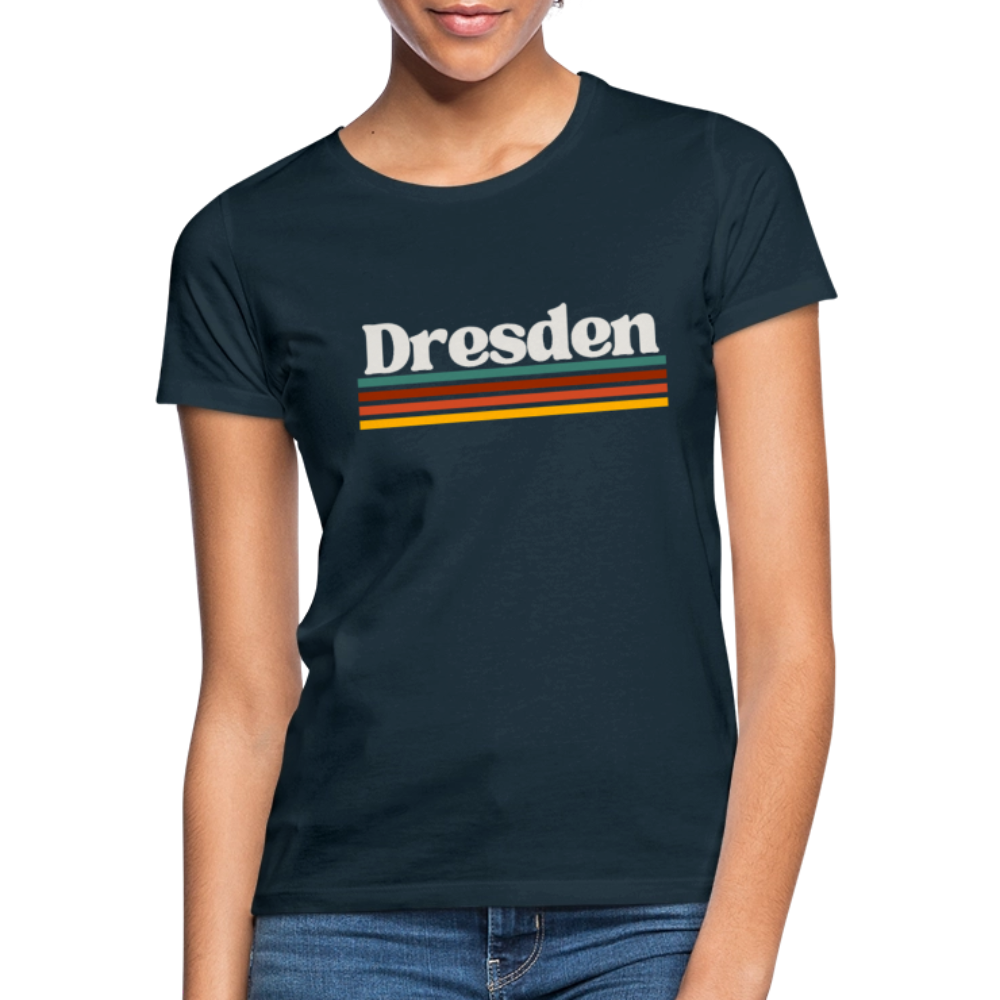 T-Shirt Ladies Dresden "Retro" - Navy