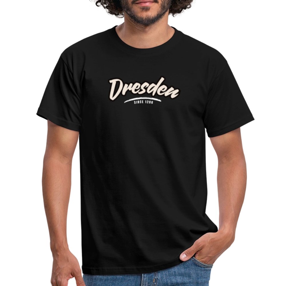 T-Shirt Dresden "Graffiti Tag White" - Schwarz