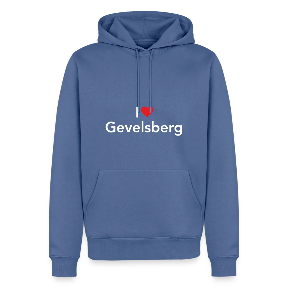 Hoodie "I Love Gevelsberg" Bright Edition - Taubenblau