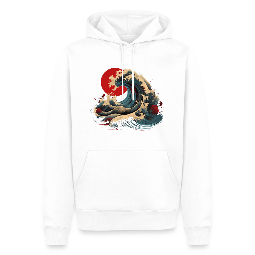 Hoodie Japan "Wave" - Weiß