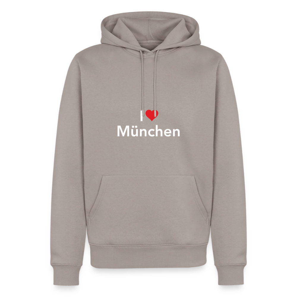 Hoodie "I Love München" Bright Edition - Taupe