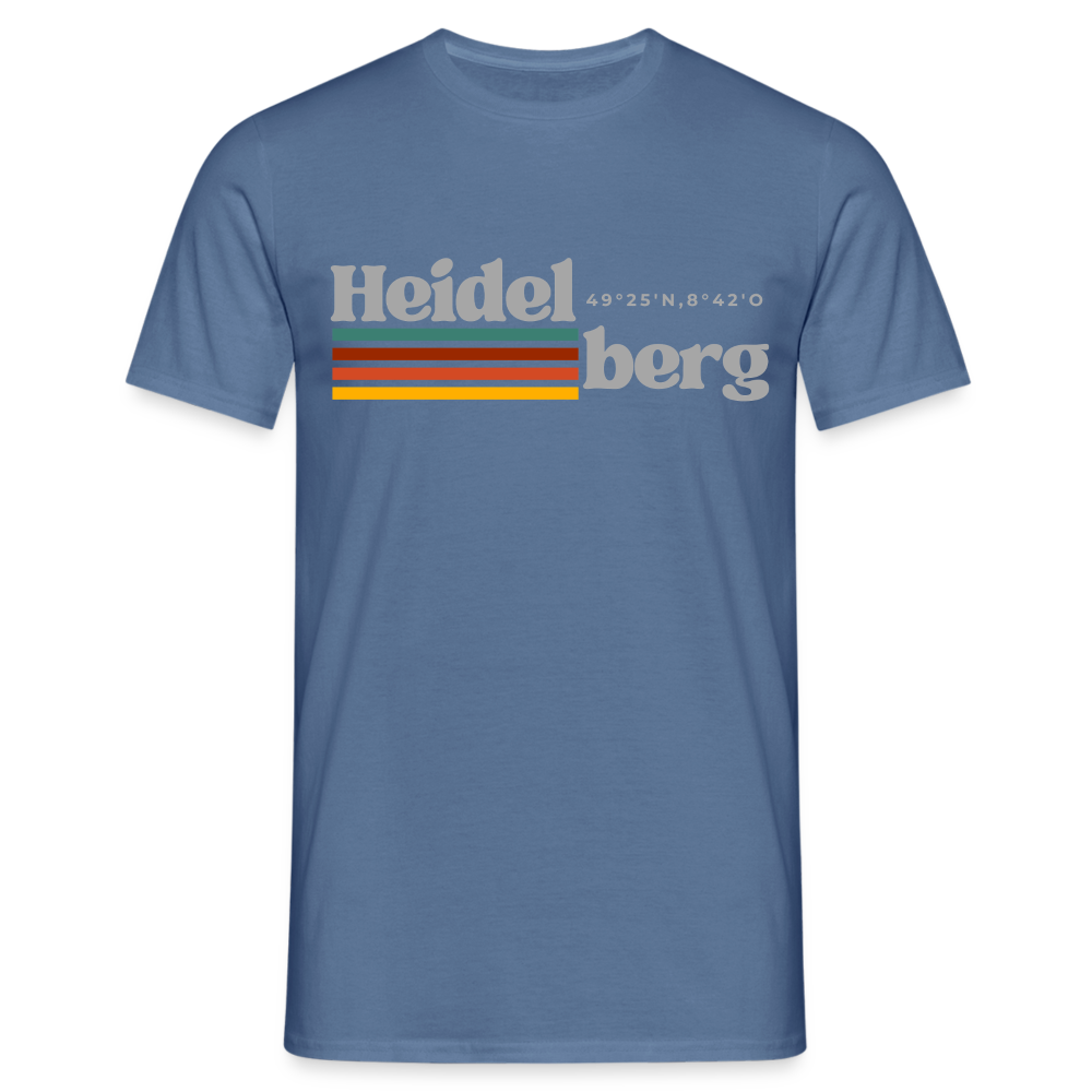 T-Shirt Heidelberg "Retro" - Taubenblau 