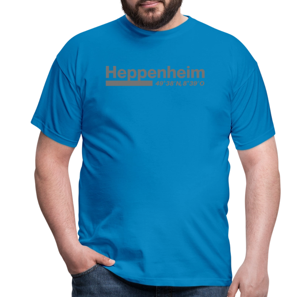 T-Shirt Heppenheim "Bold GPS" - Royalblau