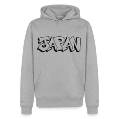 Hoodie Japan Graffiti "JP Plain" - Grau meliert