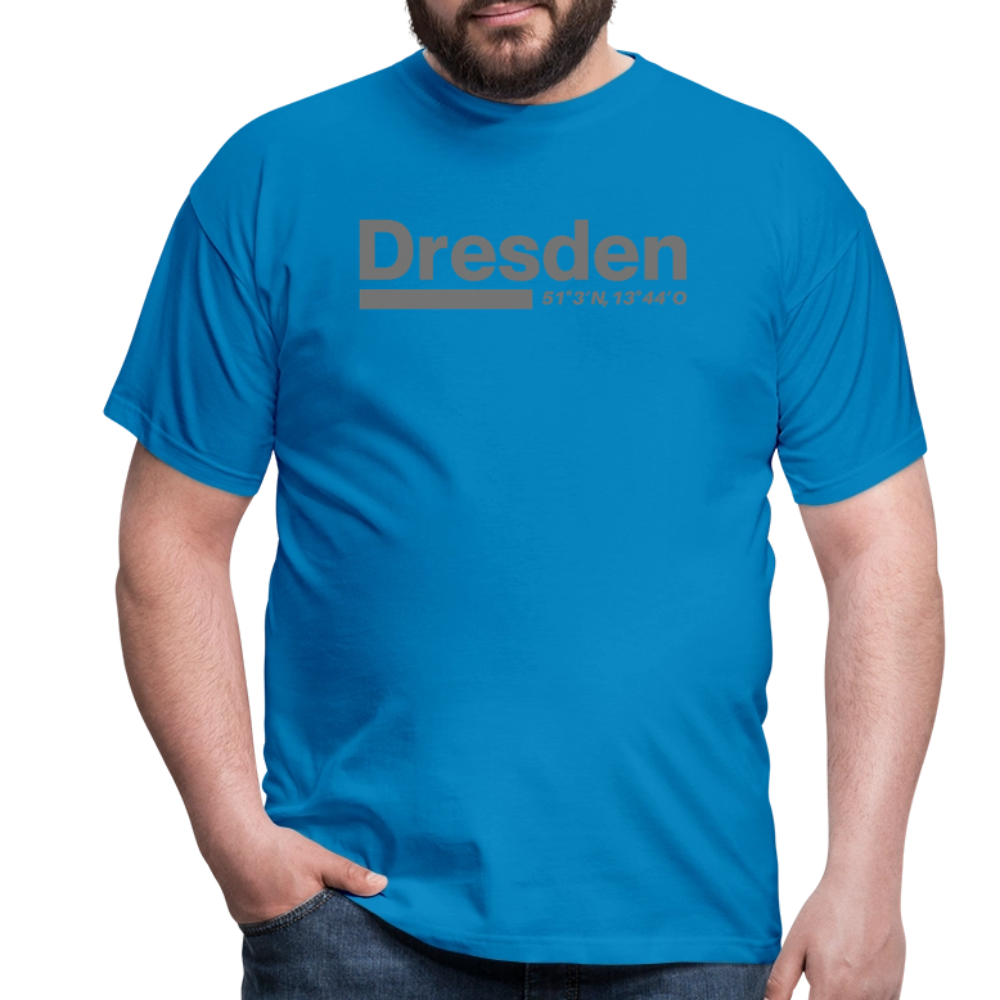 T-Shirt Dresden "Bold GPS" - Royalblau
