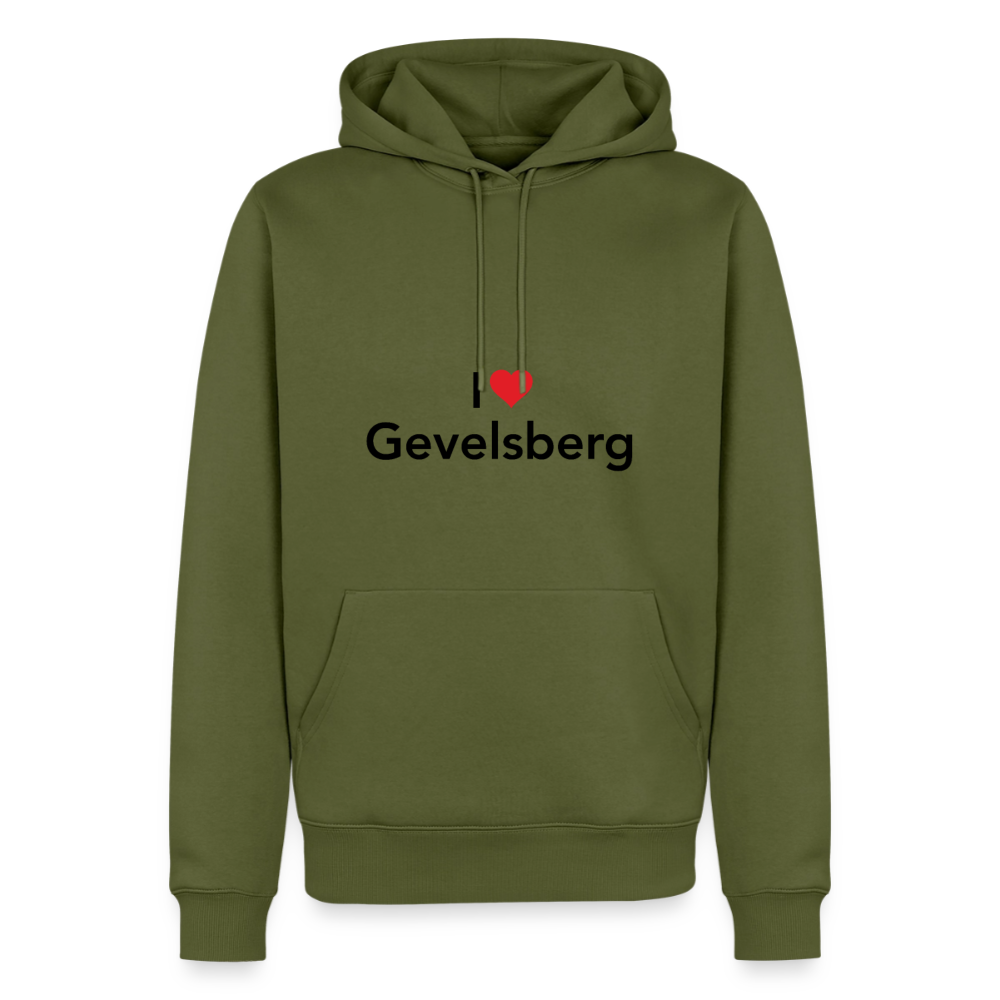 Hoodie "I Love Gevelsberg" Dark Edition - Khaki