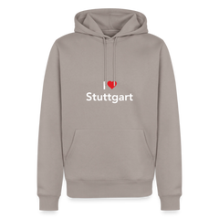 Hoodie "I Love Stuttgart" Bright Edition - Taupe