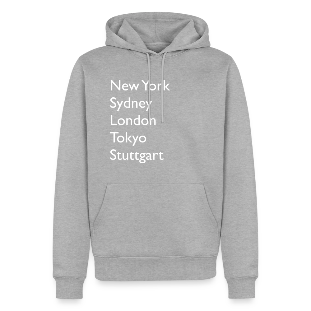 Hoodie Stuttgart "Metropolen Big" Bright Edition - Grau meliert