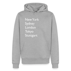 Hoodie Stuttgart "Metropolen Big" Bright Edition - Grau meliert