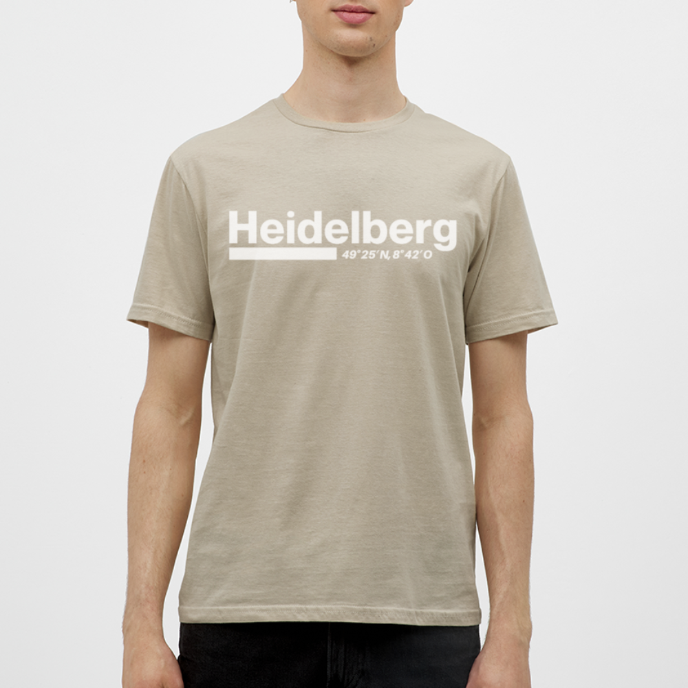 T-Shirt Heidelberg "Bold GPS White" - Sandbeige