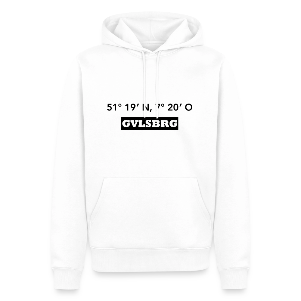 Hoodie Gevelsberg "GVLSBRG GPS" Dark Edition - Weiß