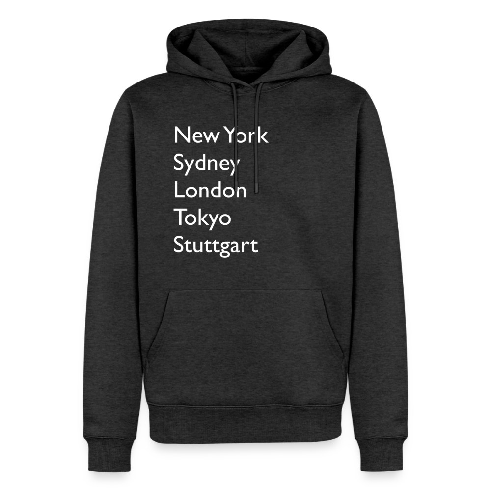 Hoodie Stuttgart "Metropolen Big" Bright Edition - Anthrazit meliert