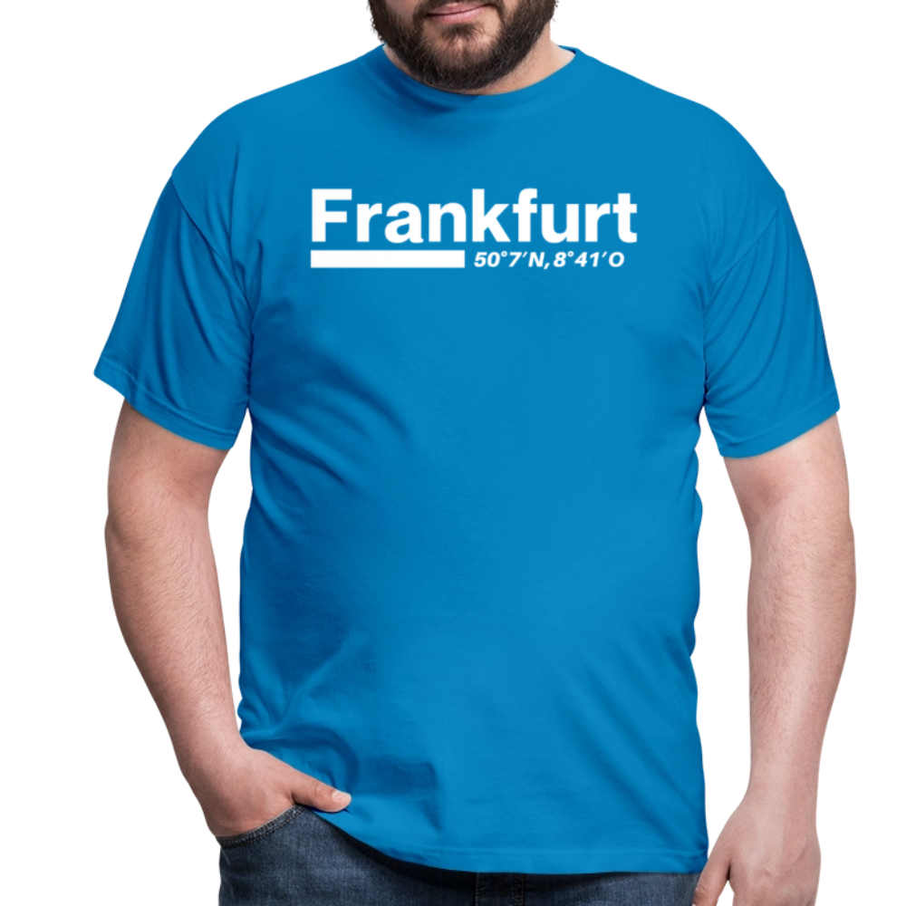 T-Shirt Frankfurt (Main) "Bold GPS White" - Royalblau