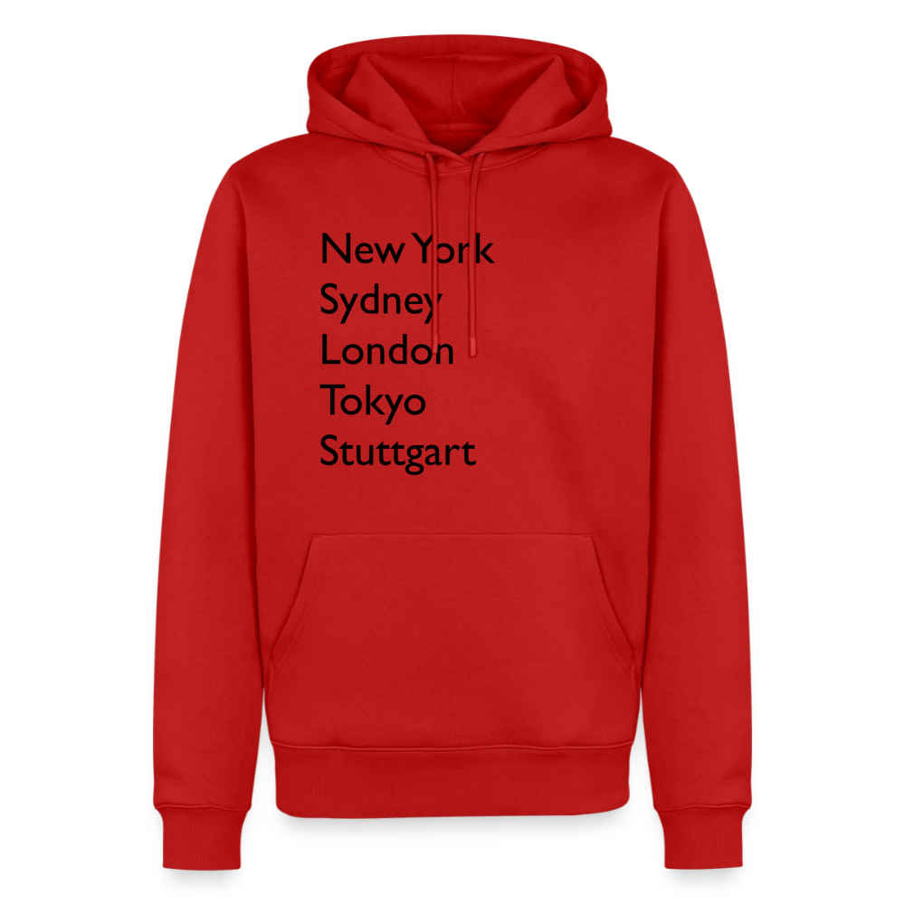 Hoodie Stuttgart "Metropolen Big" Dark Edition - Rot