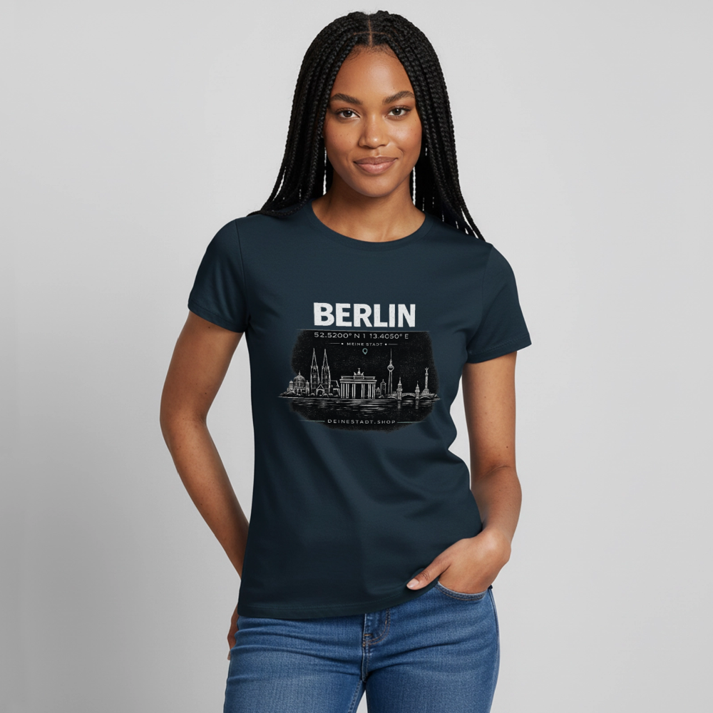 T-Shirt Ladies Berlin "Skyline" - Navy