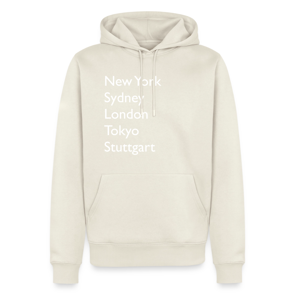 Hoodie Stuttgart "Metropolen Big" Bright Edition - Naturweiß