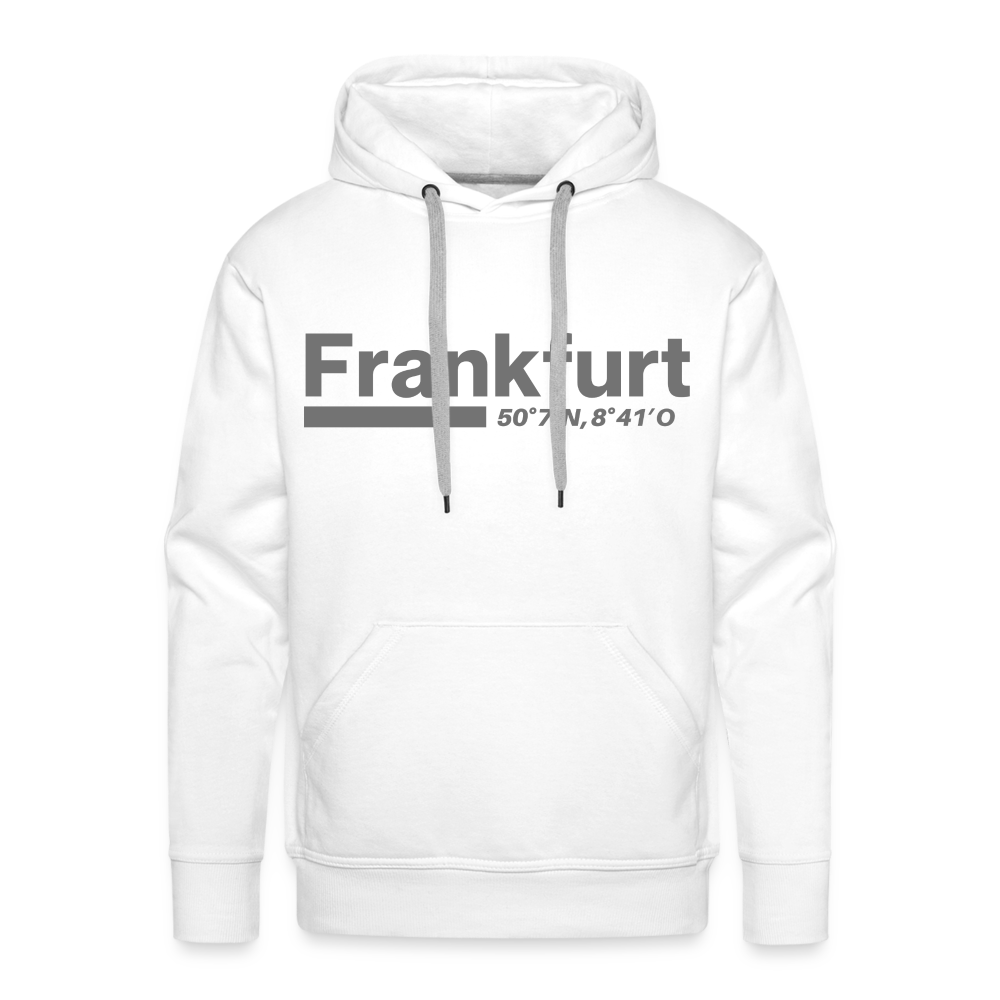Hoodie Frankfurt (Main) "Bold GPS" - Weiß