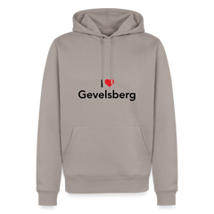 Hoodie "I Love Gevelsberg" Dark Edition - Taupe