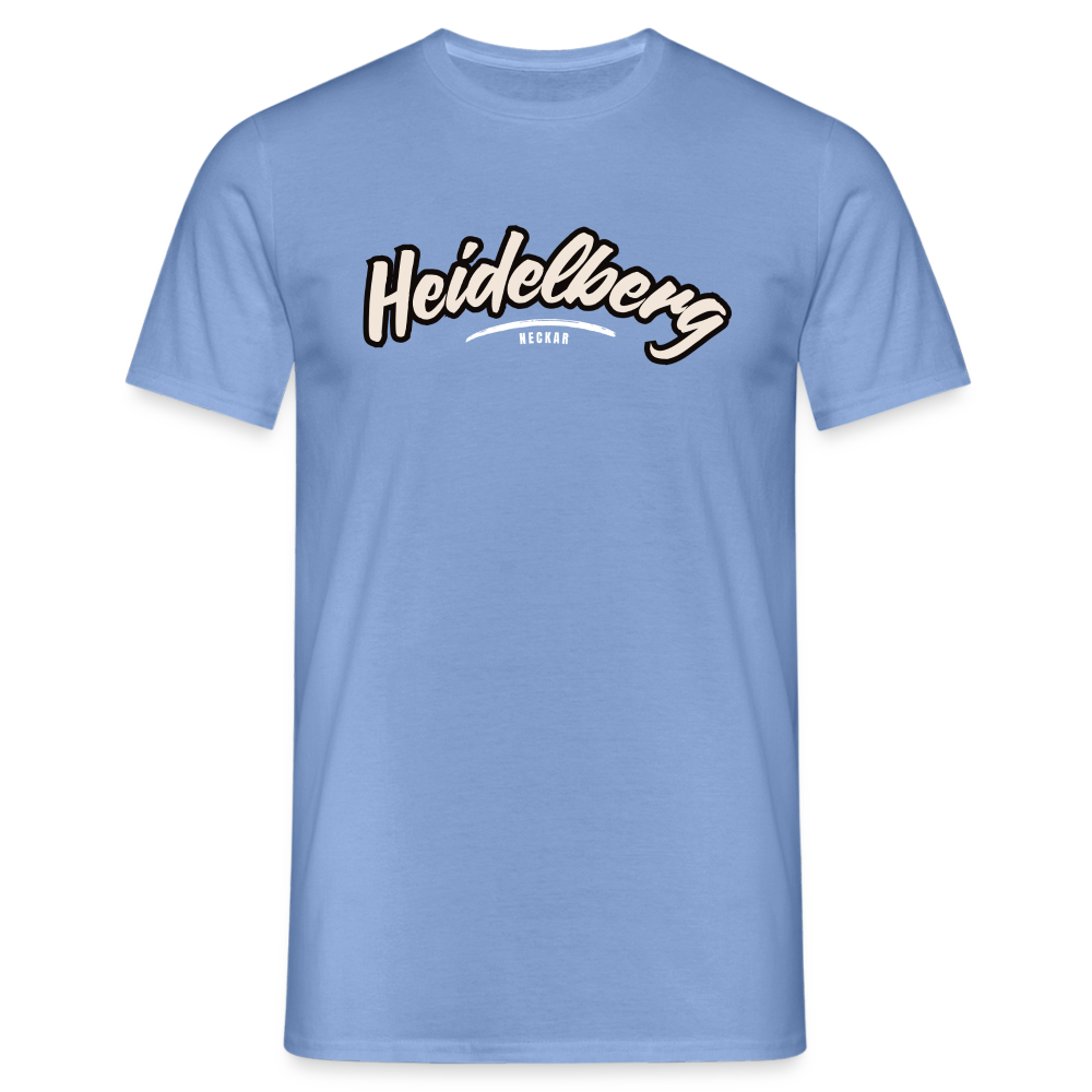 T-Shirt Heidelberg "Graffiti Tag White" - carolina blue