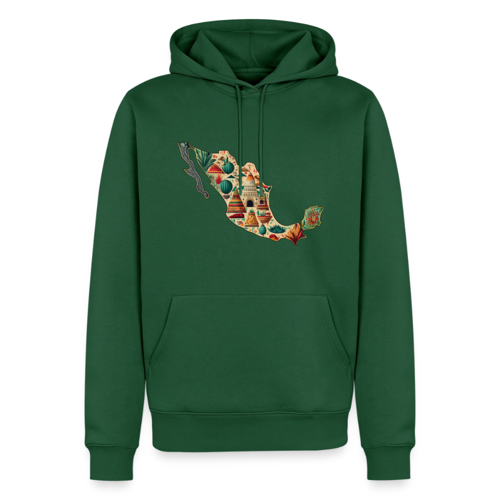 Hoodie Mexico "Map" - Flaschengrün