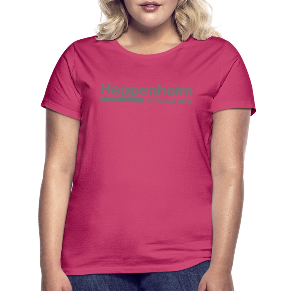 T-Shirt Ladies Heppenheim "Bold GPS" - Azalea