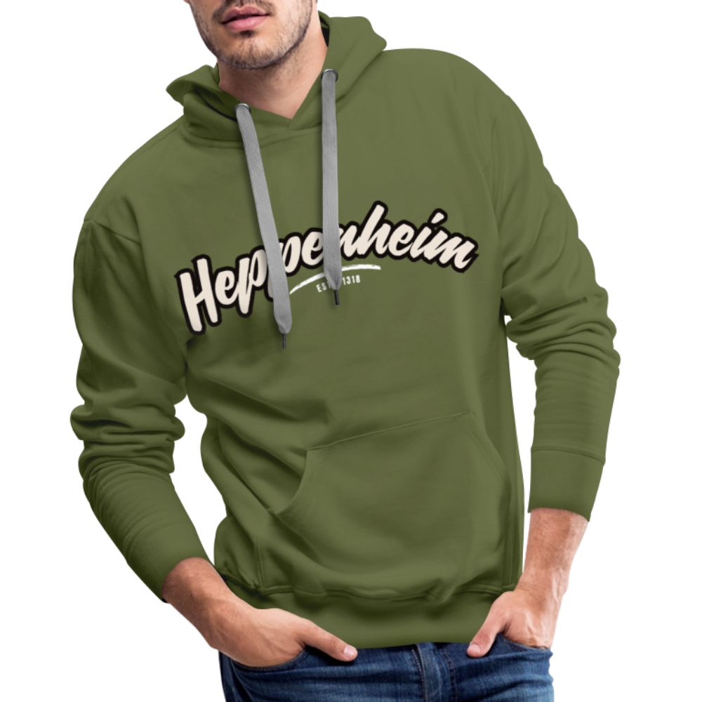 Hoodie Heppenheim "Graffiti Tag White" - Olivgrün
