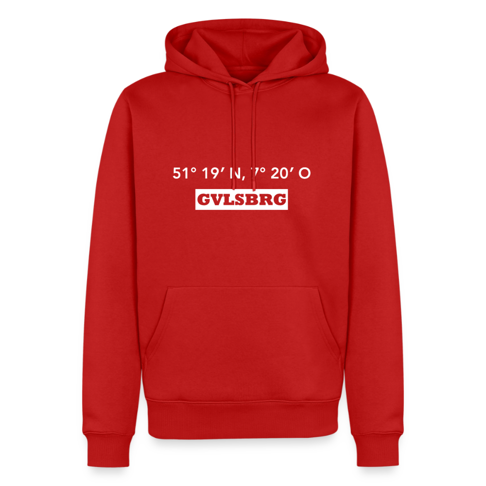 Hoodie Gevelsberg "GVLSBRG GPS" Bright Edition - Rot