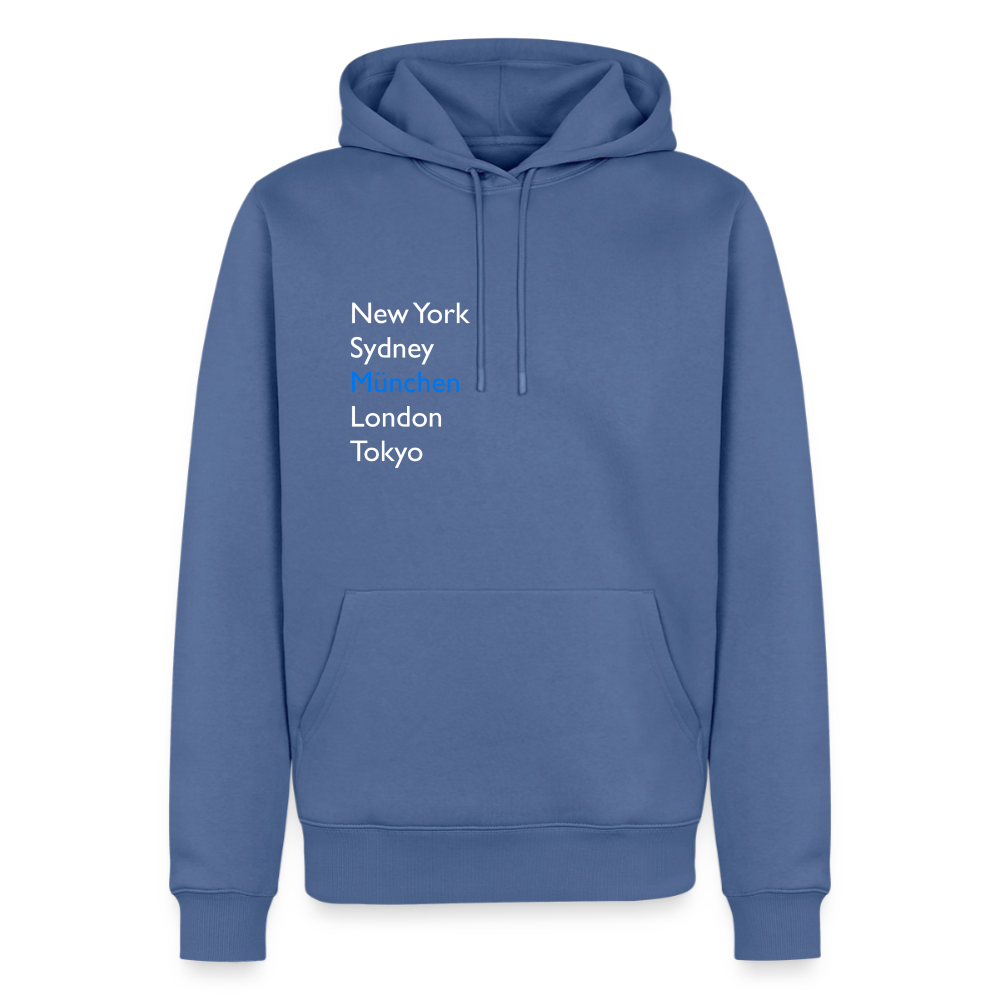 Hoodie München "Metropolen" Bright Edition - Taubenblau