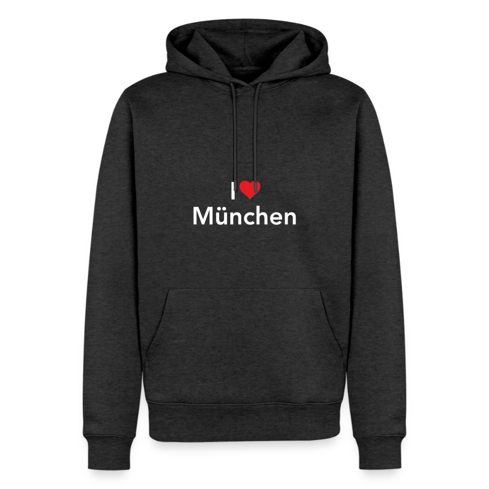 Hoodie "I Love München" Bright Edition - Anthrazit meliert
