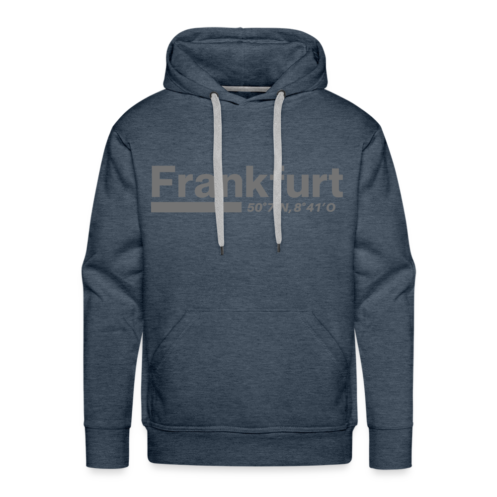 Hoodie Frankfurt (Main) "Bold GPS" - Jeansblau