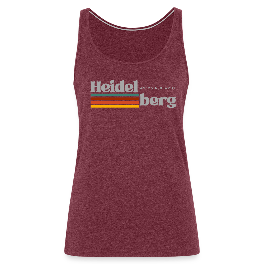 Tanktop Ladies Heidelberg "Retro" - Bordeauxrot meliert