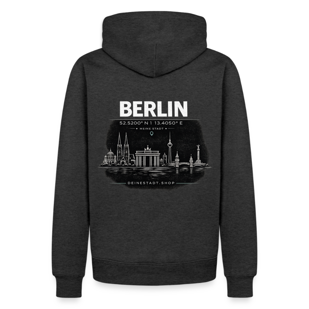 Hoodie Berlin "Skyline" - Anthrazit meliert